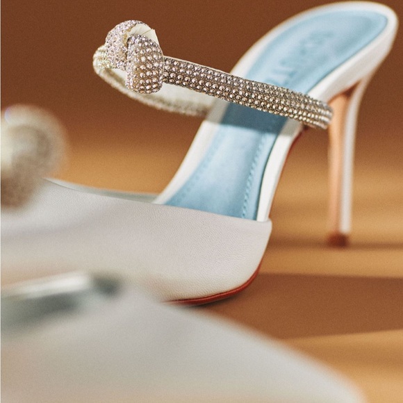 Schutz Pearl Napa white rhinestone mules - Picture 3 of 10